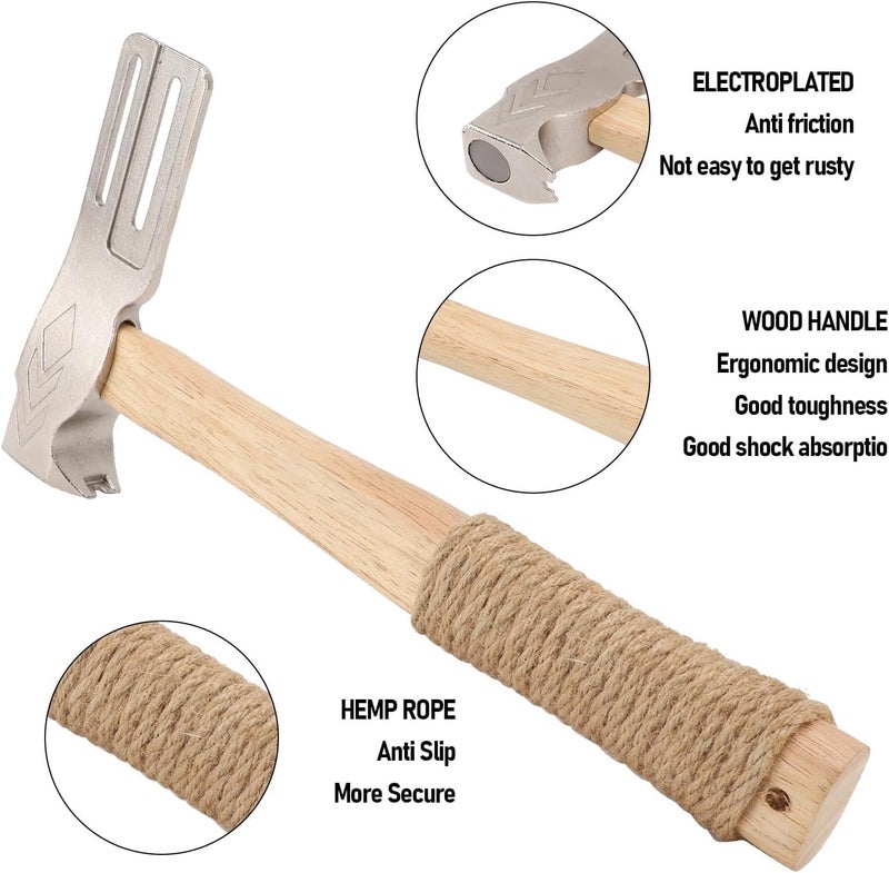 Dpofirs Hacha Para Roofing, Magnetic Roofing Hammer, Multi Functional Anti Slip Handle Roofing Hatchet, Portable Shingler Hammers, for Roof Repair - Image 2